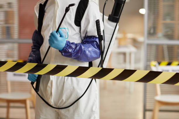 Professional Sewage Cleanup technician working in Arcadia, IN